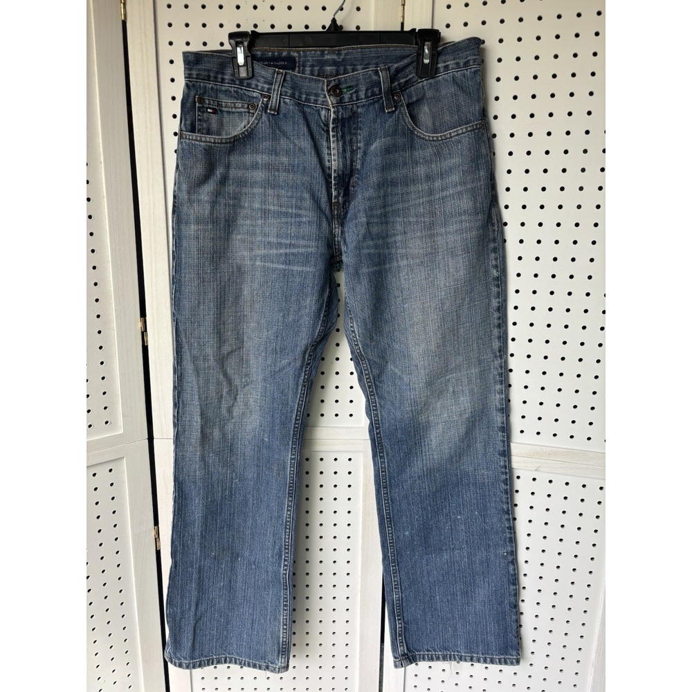 Vintage Tommy Halfiger Denim Jeans Men's 32x30 Bootcut‎ Distressed